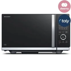 Sharp 25L Flat Microwave Oven with Grill - Black